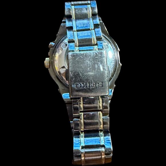 Seiko Kinetic 100M Men\'s Watch Black Dial Stainless Steel Bracelet 5M62-0B20 main image 5